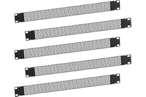 5 PCS 1U Cabinet Ventilation Panels with Ventilation Holes for Heat Dissipation for 19-inch Server Rack Cabinets, Back Plates