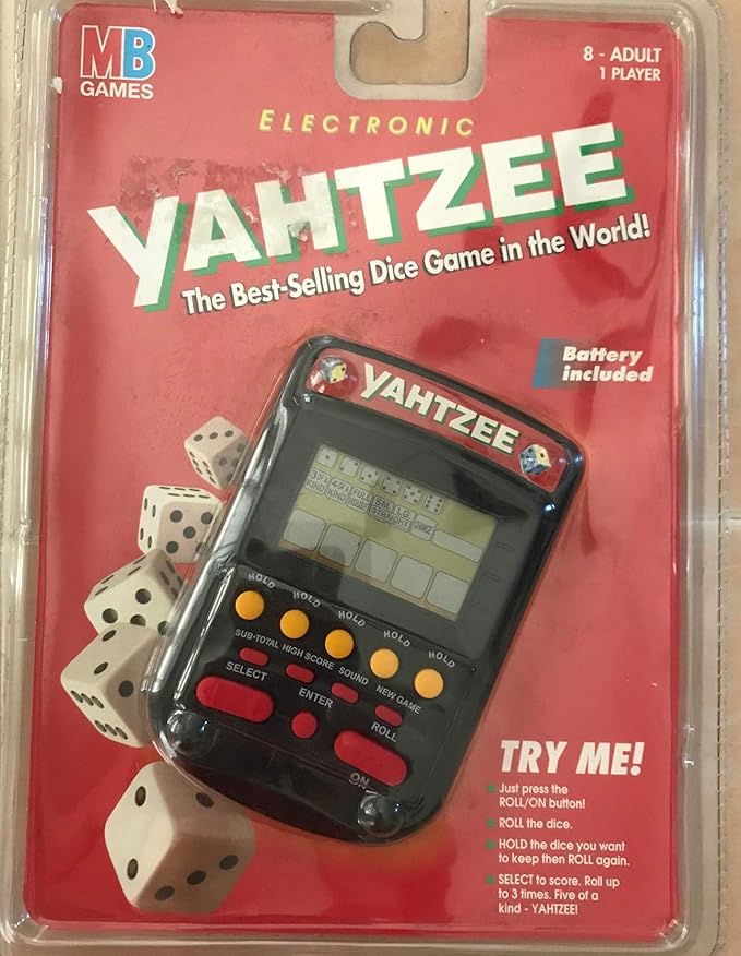 milton bradley handheld yahtzee game