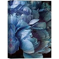 SIGNWIN Canvas Wall Art Chinese Blue Peony Floral Flower Oil Painting Impressionism Romantics Closeup Colorful for Living Room, Bedroom, Office - 12x18 inches
