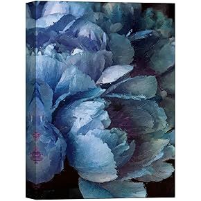 SIGNWIN Canvas Wall Art Chinese Blue Peony Floral...