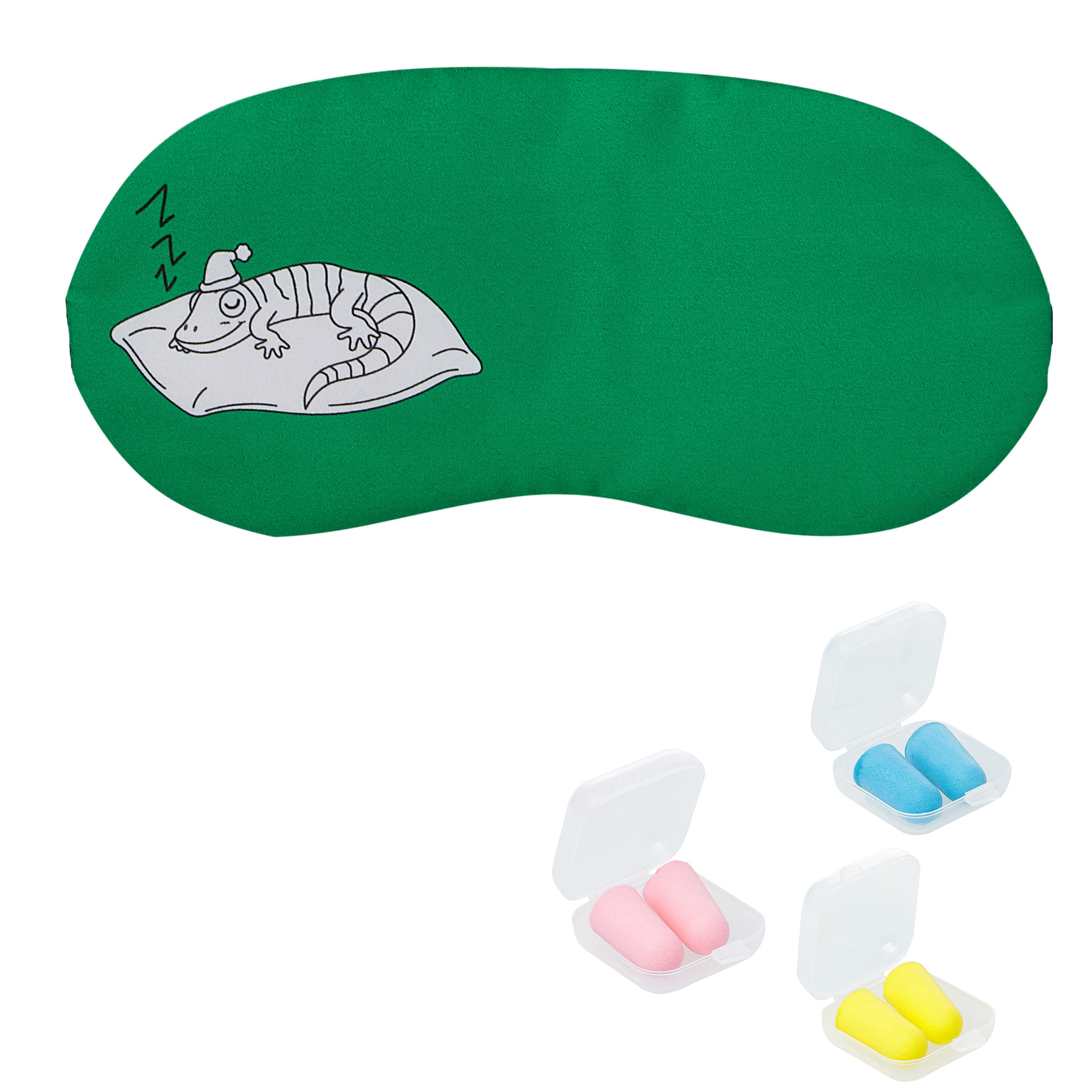 Lizard Plush Sleep Eye Masks Animal Mask Detachable Reusable Ice Pack Hot Cold Gel Compress for Tired Puffy Eyes Travel Sleeping Men Women Children Gel Eye Mask Jelly Mask Cooling Eye Mask