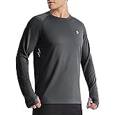 Roadbox Men's UPF 50+ Swim Rash Guard, Long Sleeve UV Sun Protection SPF Water Shirts Quick Dry for Outdoor Fishing Hiking