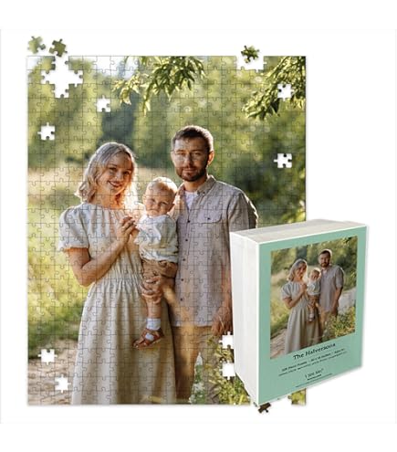 Puzzle Personalizzato 1000 Pezzi Con La Tua Foto – Idea Regalo Compleanno, Matrimonio – Stampato Negli USA Con Poster Incluso (Formato 67x48 Cm)