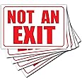 (5 Pack) Not an Exit Signs for Business 10"x7" Self Adhesive No Exit Sign for Door, Office, and Business.