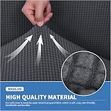 MAXIJIN Jacquard Stretch Dining Chair Slipcovers Grey 4 Pack Parson Chair Covers view 4