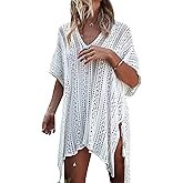 Jeasona Women’s Bathing Suit Cover Up for Beach Pool Swimwear Crochet Dress