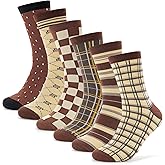 Forony Men's Dress Socks Combed Cotton Anti Odor Quick Dry Moisture Wikcing Size 8-13 Crew Length