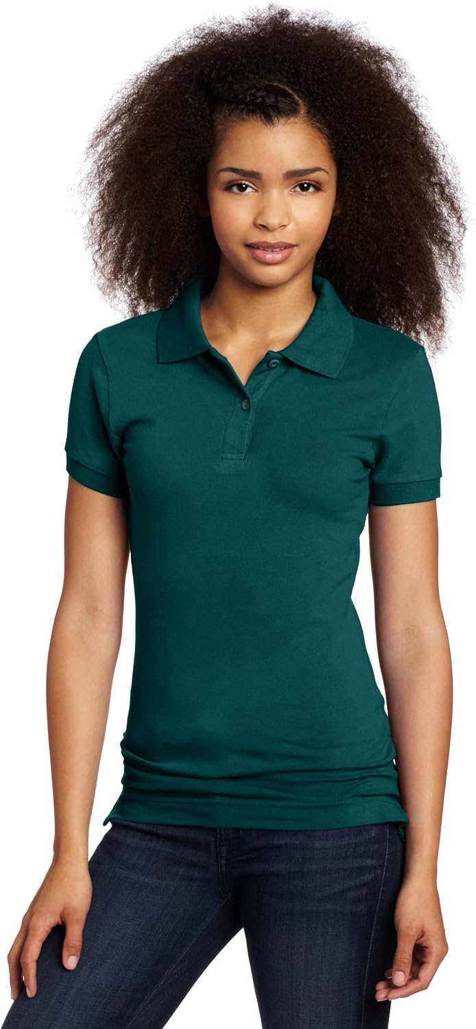 Lee Uniforms Juniors' Stretch Pique Polo Shirt: Polo Shirts: Clothing