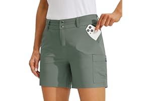 Willit Women's Golf Cargo Shorts Quick Dry Hiking Athletic Casual Summer Shorts with Pockets 5"