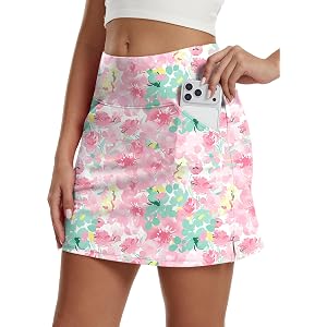 M MOTEEPI 17" Skorts for Women with 4 Pockets High Waisted Golf Tennis Skirts for Casual Dressy Summer 2026