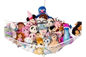 Lilly's Love Large Stuffed Animal Storage Net Hammock, Nursery Hanging Organizer, Made w/Real Netting not Mesh, Organize the 