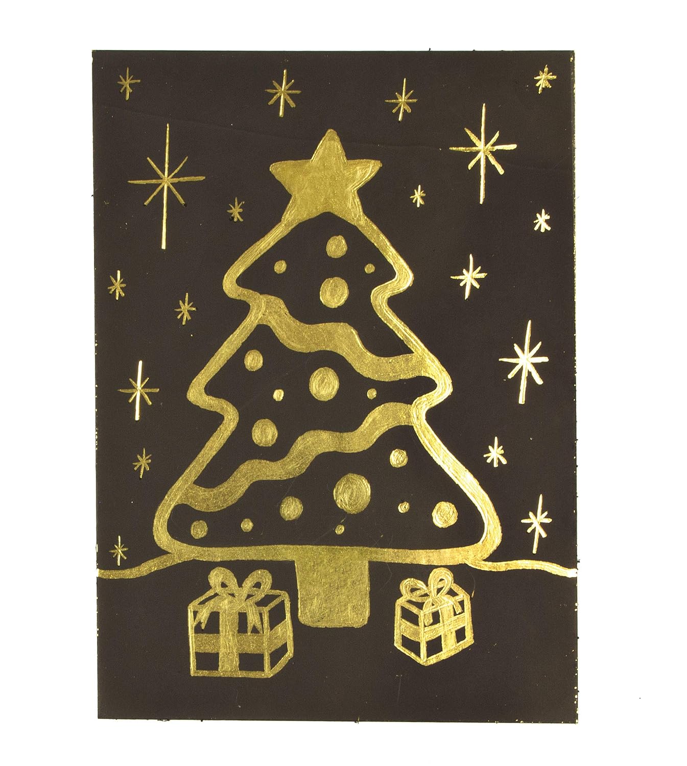 Baker Ross AF724 Gold & Silver Sheets (Pack of 8) Kids Christmas Scratch Paper Arts & Crafts, Black, 8.3 x 5.9 inches (21cm x 15cm) - Image 4