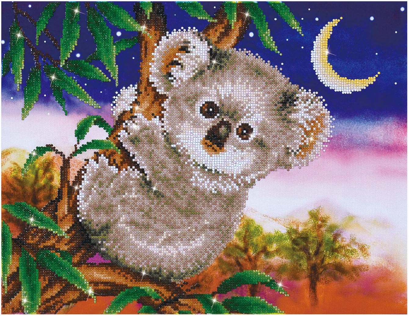 Diamond Dotz Painting Kit Koala Snack, Canvas, Assorted, 48 x 37cm