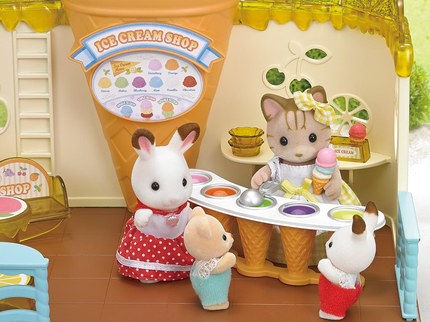 sylvanian families seaside ice cream shop