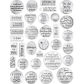 JIALEEY Motivational Charms, Wholesale Bulk Lots Inspirational Message Charm Pendants for Crafting, Jewelry Findings Making Accessory For DIY Necklace Bracelet, 30PCS