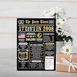 MOROLURU Jumbo 17th Birthday Card, Happy 17th