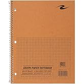 ROARING SPRING Graph Paper Notebook, Spiral Lab Notebook, Green Tinted Paper, 80 Sheets, 11" x 8.5", Quad Ruled 5x5 Grid, Made in USA, Ideal for Math, Engineering &amp; Science