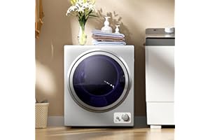 ARLIME Compact Laundry Dryer, Portable Clothes Dryers W/4 Automatic Drying Mode, Small Electric Laundry Dryer W/Stainless Steel Drum & Control Panel For Apartments, Dorm 110V 900W, Silver