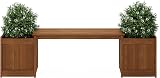 Furinno Hardwood Planter Box Teak Oil Wood Natural 182.12 W x 44.70 H cm view 5