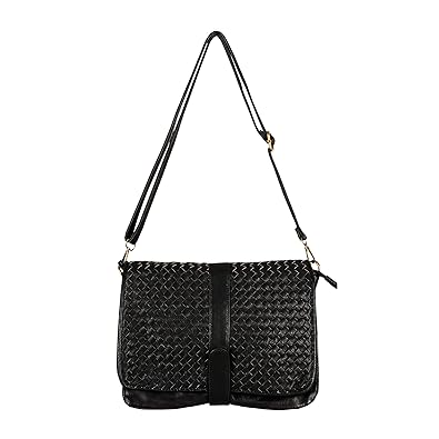 SKUTARI original Noemi Flechttasche Damen | Vegan-Leder Umhängetasche mit verstellbarem Gurt | Webtasche, Crossbody-Tasche, H