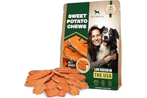 Beloved Pets Dog Treats Sweet Potato Chips 10.6 oz - All Natural Pet Snack Chews - Grain Free & Human Grade Dried Snacks in Bulk - Best Jerky for Training Small & Large Dogs