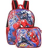 Ruz Spiderman Boys 16 Inch Backpack (Red-Blue)