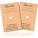 YANCHUN Sister Bracelets for 2 3 4 5 Best Friend Bracelet Matching Heart Charm Bracelet Gifts for Sister From Sisters Bff Bra