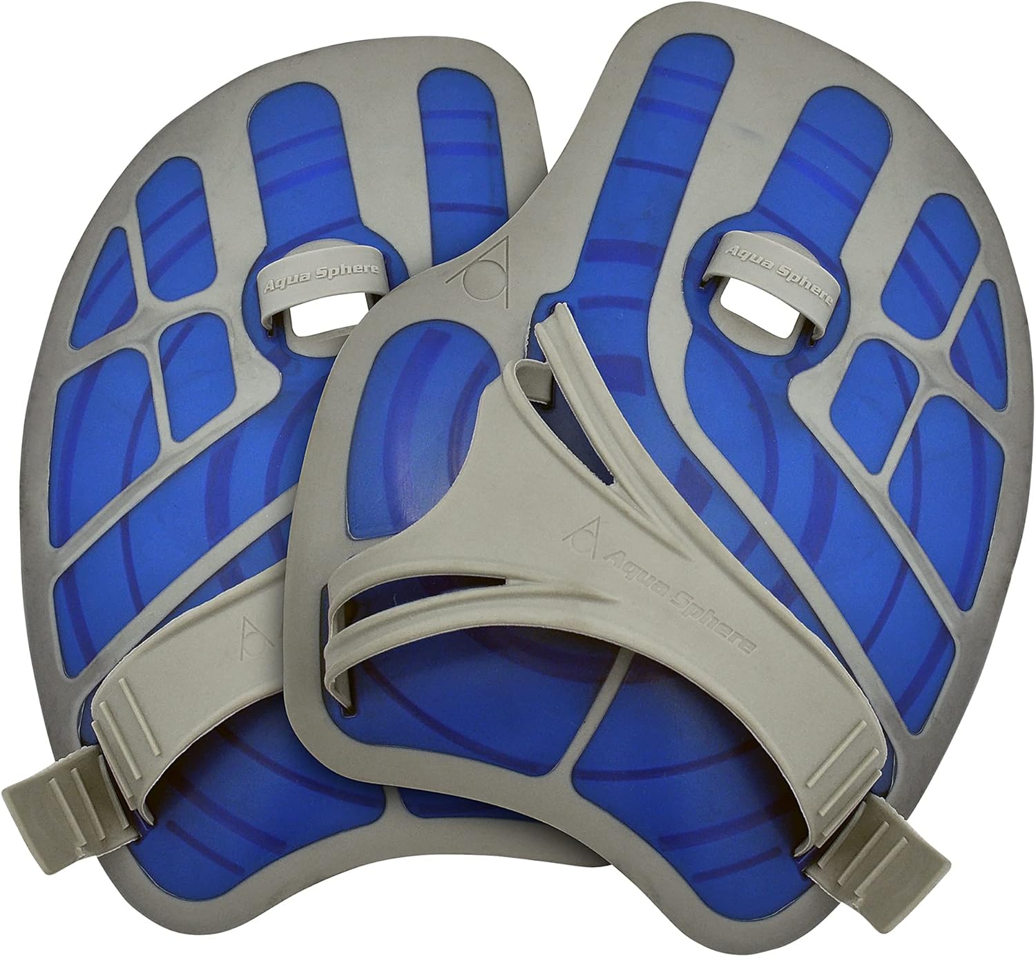 Aqua Sphere Ergoflex Swim Training Hand Paddles for Lap Swimming - Blue + Gray, Small - Strength and Position in The Water (ST1184010S) : Sports & Outdoors
