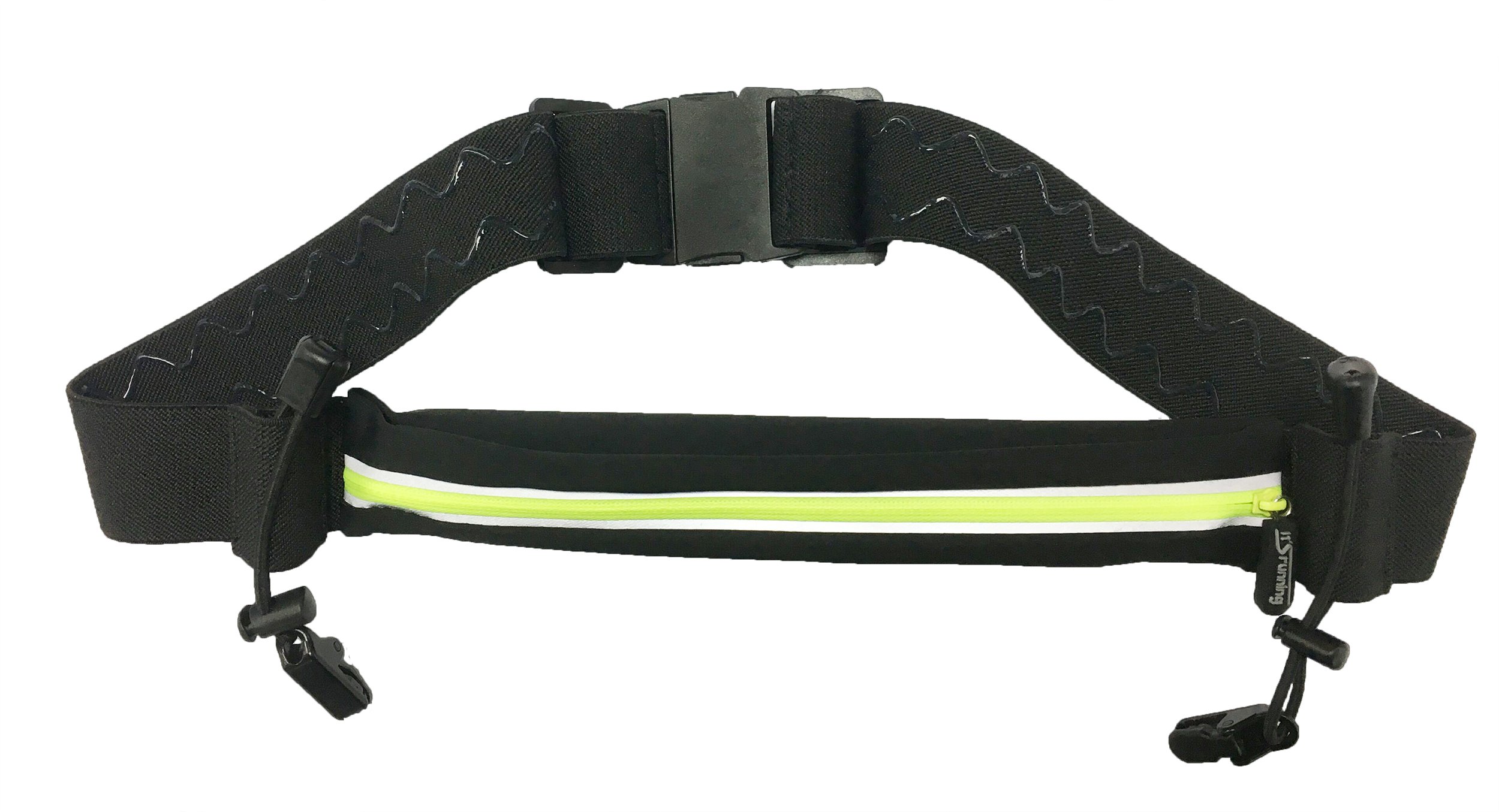 It's Running Single Race Belt Running Belt Waist Bag Black/Yellow One Size