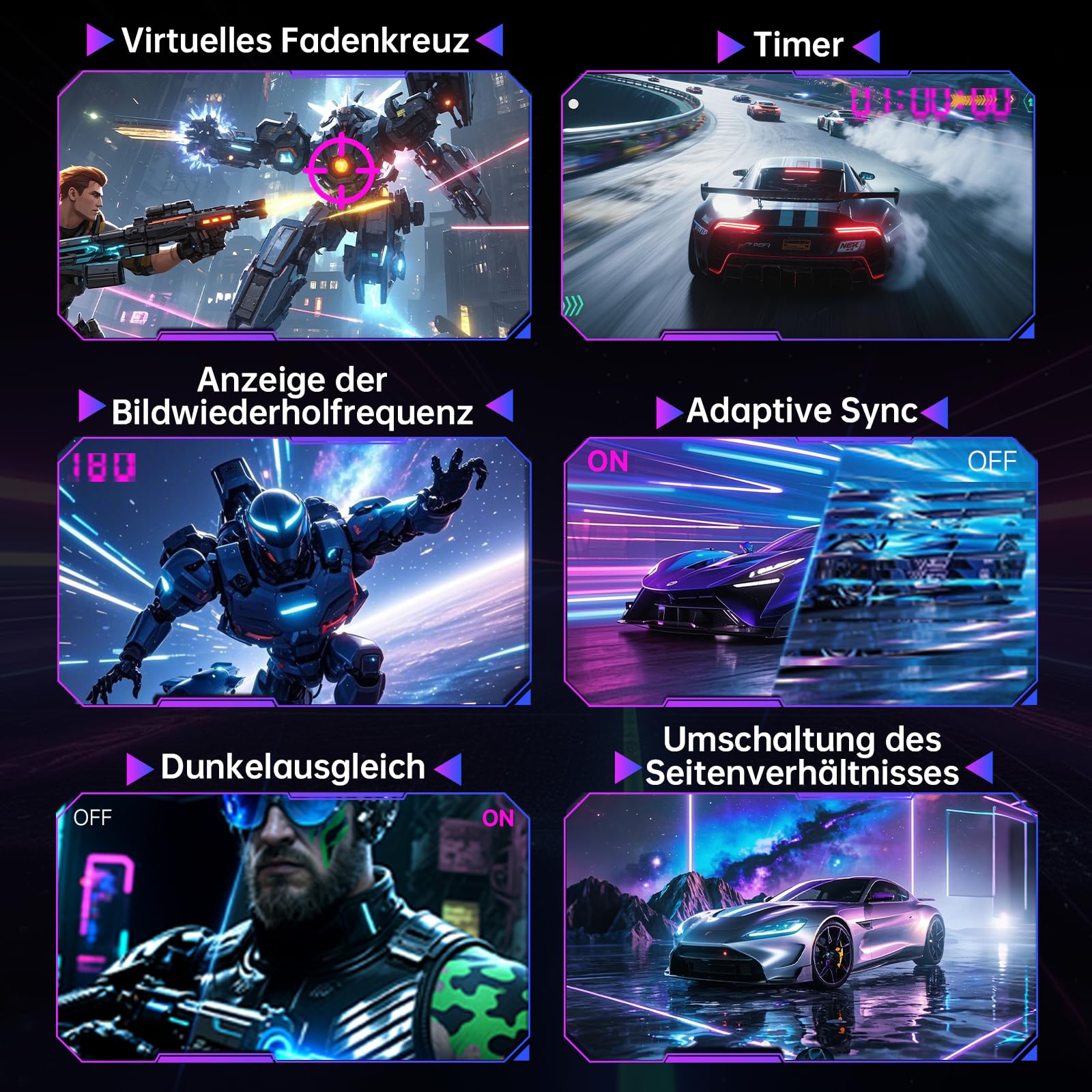 KTC Ultrawide Curved Monitor 34 Zoll, UWQHD (3440 x 1440) 180Hz Gaming Monitor, Adaptive Sync, 21:9 VA Panel 1500R, 1ms MPRT, HDR 10, Verstellbarer Ständer, 2 x DP 1.4, 2 x HDMI 2.0, H34S18S 7