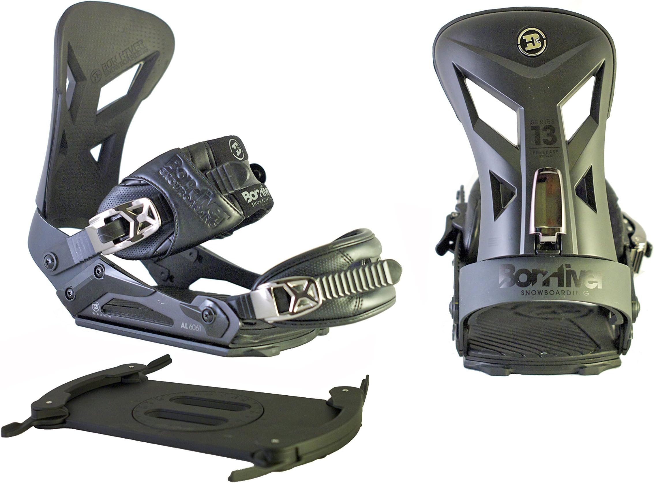 Bon Hiver 13 Series Ohm Snowboard Binding, Medium/Large, Black