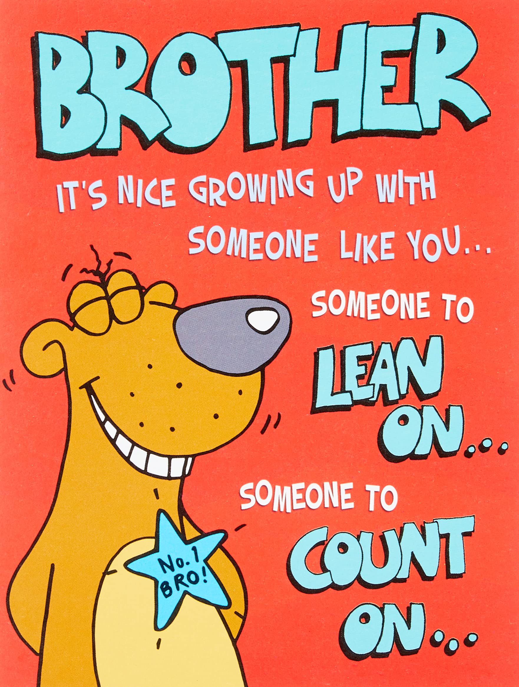 Piccadilly Greetings Piccadilly Greetings Humour Birthday Card Brother -,red|black|oak|green|orange - 8 x 6 inches