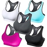 GXXGE Padded Racerback Sports Bras for Women High Impact Workout Yoga Gym Activewear Fitness Bra