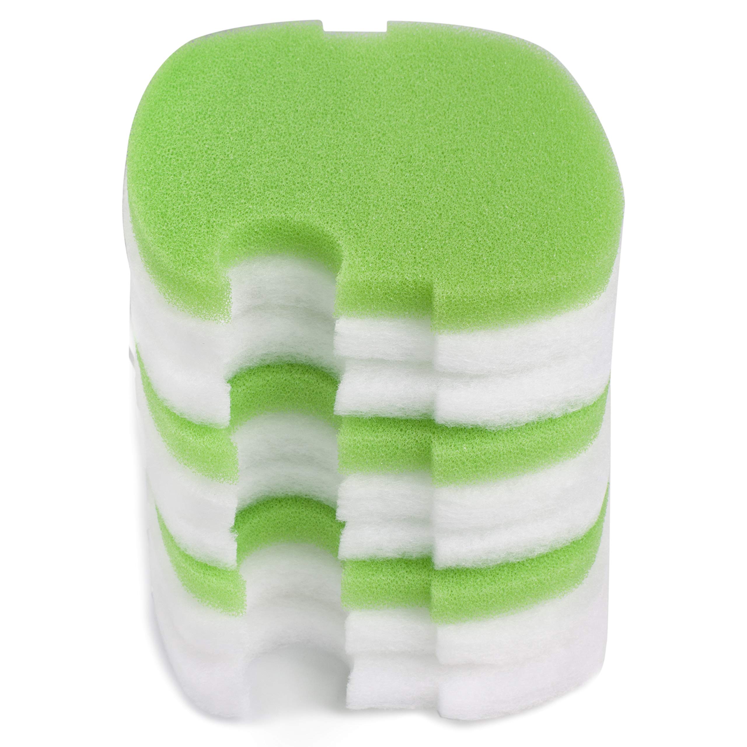 LTWHOME Filter Pads Set Replacement for All Pond Solutions 1400EF and 1400EF+ Aquarium External Fish Tank- White Floss & Coarse Foams Pads Media (Pack of 18)