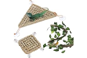 PINVNBY PIVBY 4 PCS Bearded Dragon Hammock, Bearded Dragon Tank Accessories, Flexible Reptile Jungle Vines Terrarium Decor for Chameleon, Lizards, Crested Geckos, Snakes, Lguana, Amphibian Reptiles Habitats