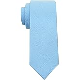 Arkatia Men's Skinny Ties, Cotton Linen Blend 2.5 inch Slim Neckties