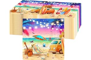 GREHUMOR 40pcs Sunset Beach Summer Napkin Beach Theme Party Supplies Beach Surf Bann of Summer Pool Party Decorations Hawaiian Tropical Baby Shower Birthday Decoration