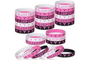 INBAGI 30 Pieces Cheerleading Ballet Themed Party Rubber Bracelets Inspirational Silicone Wristband Stretch Motivational Band Gymnastics Bracelet for Women Girl Theme Party
