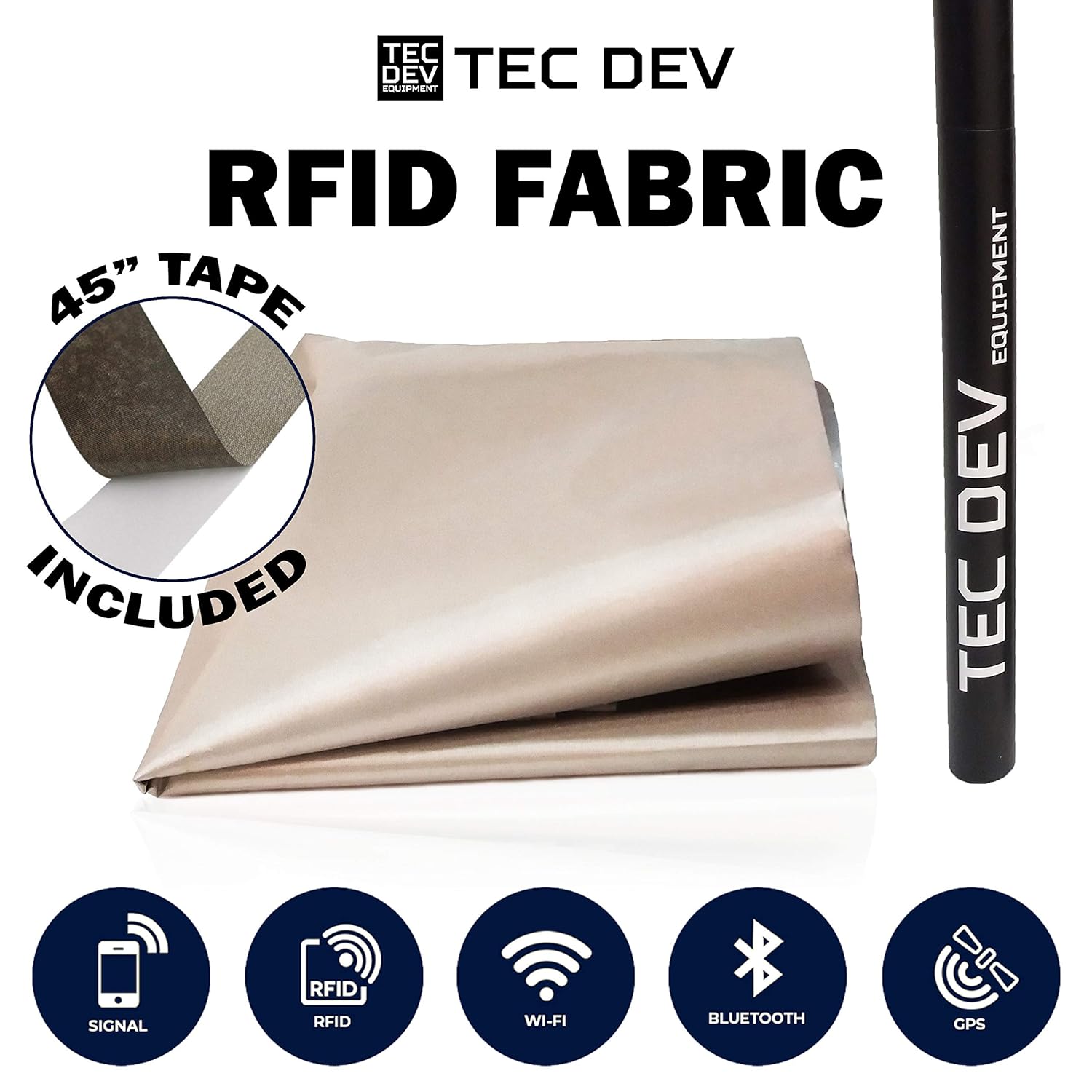 Tec Dev Equipment Rf Faraday Fabric Emf Shield Blocker Faraday Cage Rfid Conductive Shielding Military Grade To Block Emi Wifi Cell Phone Bluetooth 45a A I X 43a A I