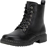 Vepose Women’s Combat Ankle Boots Lace up Classic Short Low Heel Zipper 9623 Booties