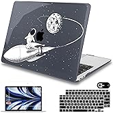 Mektron for MacBook Air 13 inch Case 2021-2018 Release A2337 M1 A2179 A1932, Plastic Hard Shell Case & Keyboard Cover Only Compatible with MacBook Air 13 inch Retina Fits Touch ID,Astronauts