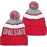 Ofxxu College Team Color Beanie - Fashion Knit Pom-Pom Hat Soft Headwear Cuffed Winter Hat Sport Fans Gift for Men Women Kids