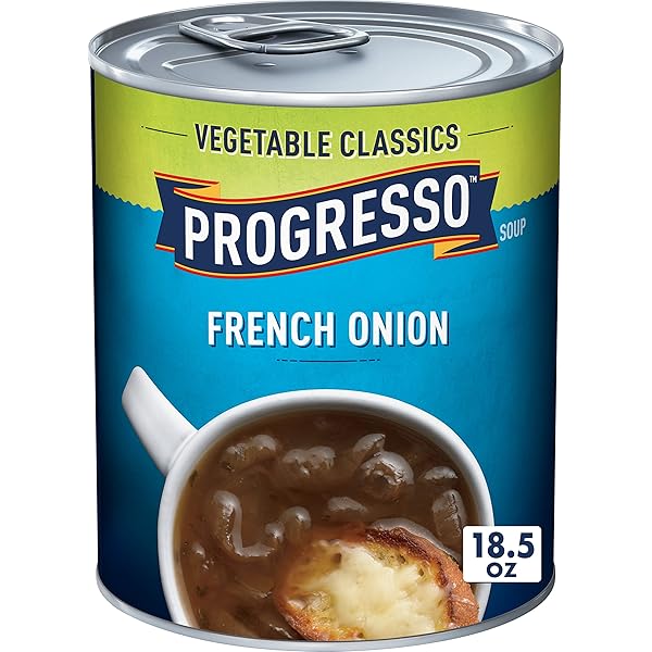 PROGRESSO VEGETABLE CLASSICS, FRENCH ONION CANNED SOUP, GLUTEN FREE, 18.5 OZ.