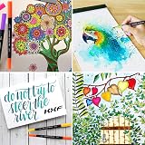 Laconile 72 Dual Tip Art Markers Pens Brushes for Artists Fineliners Colouring view 4