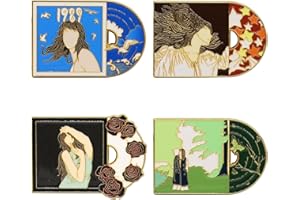 LUSTRIONA Taylor Enamel Pins for Backpacks Bags Jacket Coat Hat Taylor Gifts for Women Taylor Merch, Novelty Metal Lapel Pin Brooch Pins, 4 Pcs Cute Enamel Pins Bulk for Adults