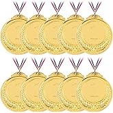 Hilitchi 10Pcs Award Medals - Olympic Style Winner Medals Medals with Ribbon