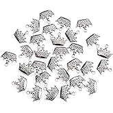 Ruwado 30 Pcs Tiara Charm Mini Metal Vintage Cute Jewelry Pendant for DIY Making Necklace Bracelet Necklace Jewelry Making Crafting Accessories Earring Zippers