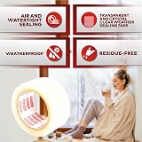 XFasten Transparent Window Weather Sealing Tape 2 in x 30 yd Clear view 2