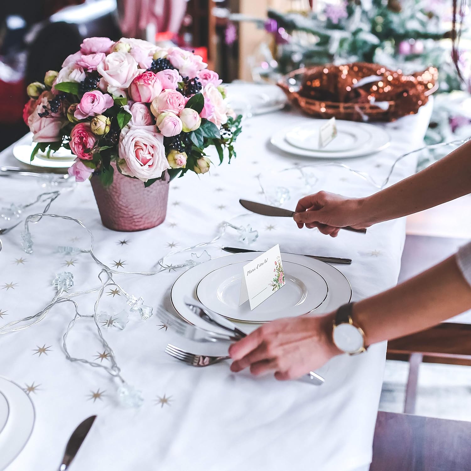 Noel Anniversaire Porte Nom De Table En Papier Modele Bouquet 50 Cartes Porte Prenom Bapteme Partycards Marque Place Pour Mariage Loisirs Creatifs Fournitures De Loisirs Creatifs Rodschinson Com