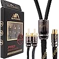 Elite Audio Pro Series 1.5 ft. 100% OFC Copper RCA Cable Y-Adapter - Single Female to Dual Male RCA - Enhanced Sound, Reduced Interference & Versatile Compatibility (Model: EA-PROY2M)